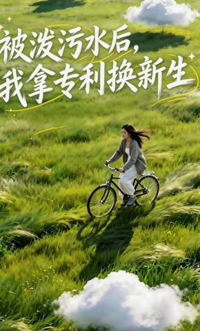 短剧《被泼污水后，我拿专利换新生》海报