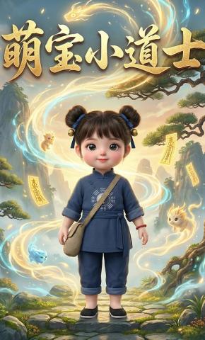 短剧《萌宝小道士》海报