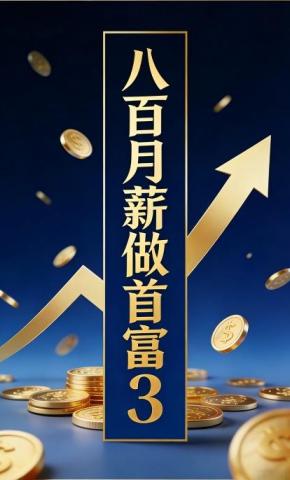 短剧《八百月薪做首富3》海报