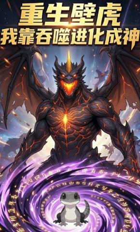 短剧《重生壁虎：我靠吞噬进化成神》海报