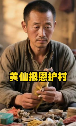 短剧《黄仙报恩护村》海报