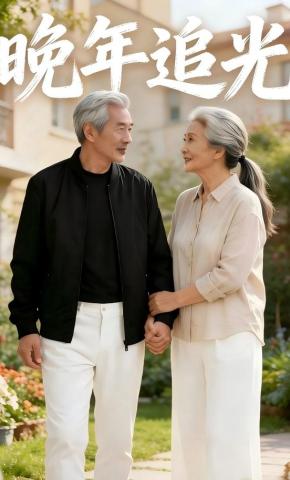 短剧《晚年追光》海报