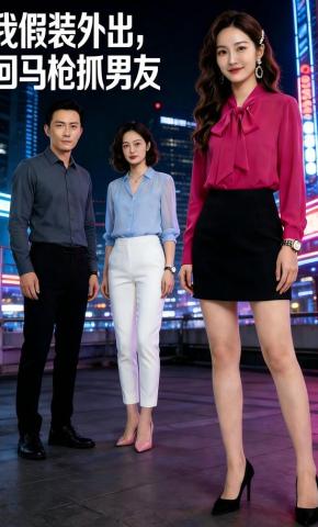 短剧《我假装外出，回马枪抓男友》海报