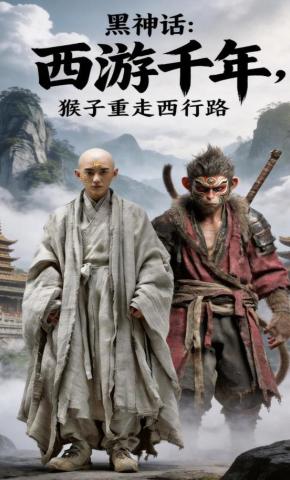 短剧《黑神话：西游千年，猴子重走西行路》海报