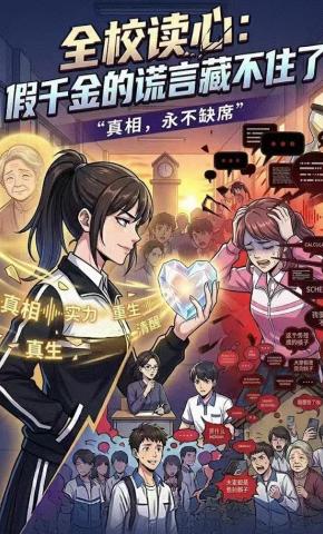短剧《全校读心：假千金的谎言藏不住了》海报