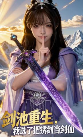 短剧《剑池重生，我选了把锈剑当剑仙》海报