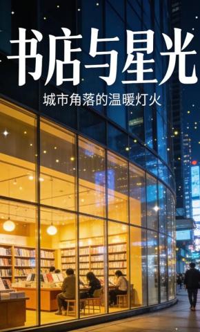 短剧《书店与星光》海报