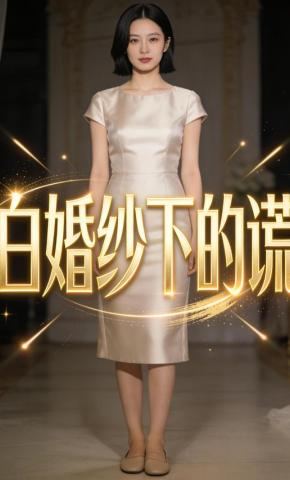 短剧《白婚纱下的谎》海报