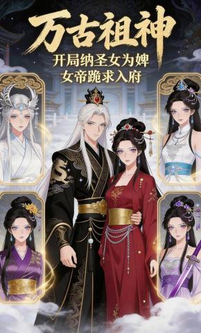 短剧《万古祖神：开局纳圣女为婢，女帝跪求入府》海报