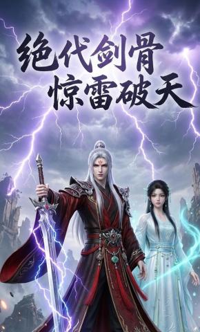 短剧《绝代剑骨，惊雷破天》海报