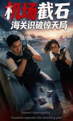 短剧《机场截石，海关识破惊天局》海报