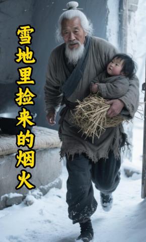 短剧《雪地里捡来的烟火》海报