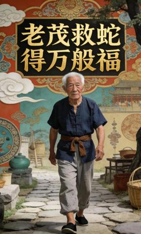 短剧《老茂救蛇得万般福》海报