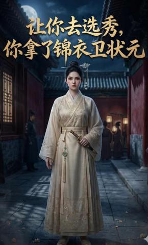 短剧《让你去选秀，你拿了锦衣卫状元》海报