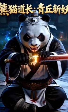 短剧《熊猫道长：青丘斩妖》海报