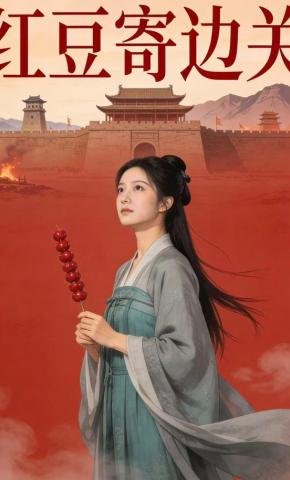 短剧《红豆寄边关》海报