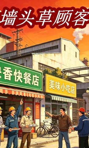 短剧《墙头草顾客》海报