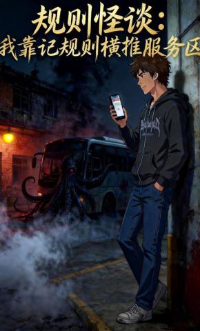 短剧《规则怪谈：我靠记规则横推服务区》海报