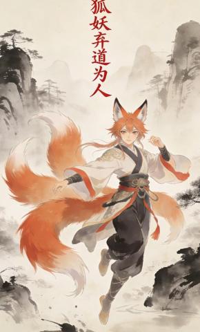 短剧《狐妖弃道为人》海报