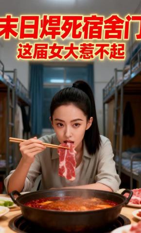 短剧《末日焊死宿舍门：这届女大惹不起》海报