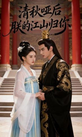 短剧《清秋哑后，朕的江山归你》海报