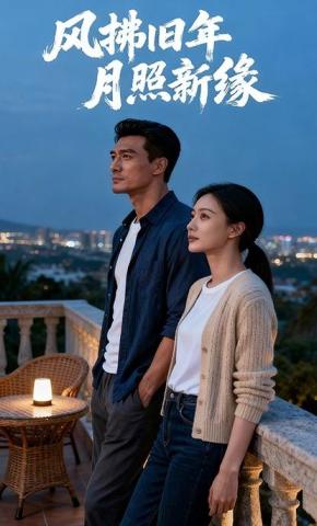 短剧《风拂旧年，月照新缘》海报