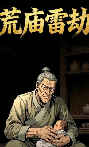 短剧《荒庙雷劫》海报