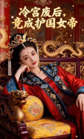 短剧《冷宫废后，竟成护国女帝》海报