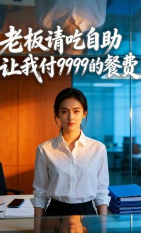 短剧《老板请吃自助，让我付9999的餐费》海报