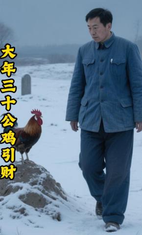短剧《大年三十公鸡引财》海报
