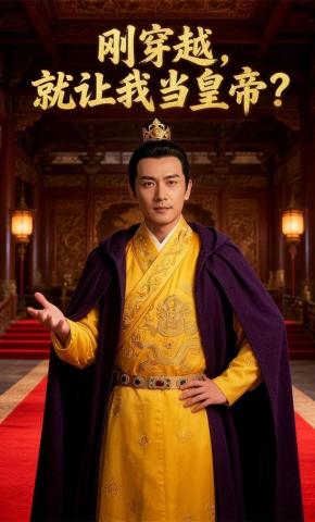 短剧《刚穿越，就让我当皇帝？》海报