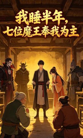 短剧《我睡半年，七位魔王奉我为主》海报