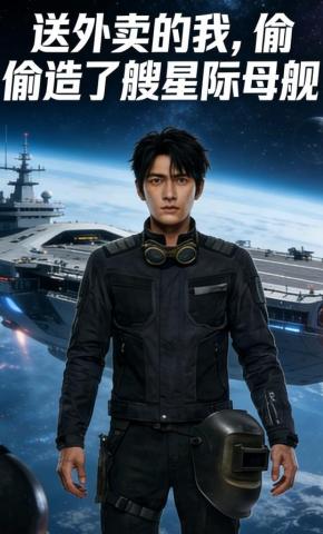 短剧《送外卖的我，偷偷造了艘星际母舰》海报
