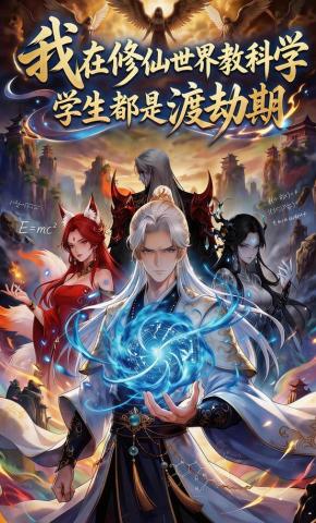 短剧《我在修仙世界教科学，学生都是渡劫期》海报