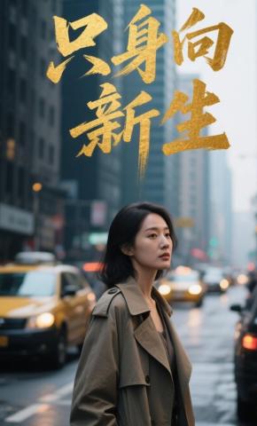 短剧《只身向新生》海报