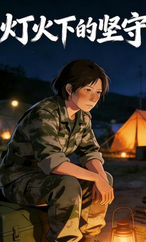 短剧《灯火下的坚守》海报