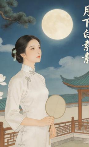 短剧《月下白素素》海报