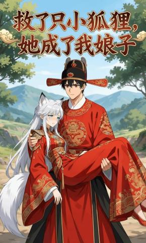 短剧《救了只小狐狸，她成了我娘子》海报