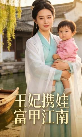 短剧《王妃携娃富甲江南》海报