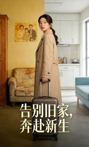 短剧《告别旧家，奔赴新生》海报