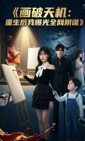 短剧《画破天机：重生后我曝光全网阴谋》海报