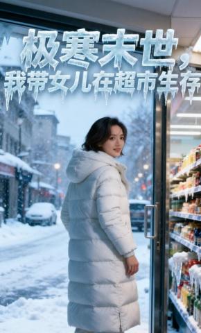 短剧《极寒末世，我带女儿在超市生存》海报