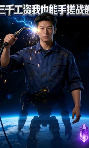 短剧《三千工资我也能手搓战舰》海报