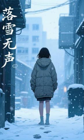 短剧《落雪无声》海报