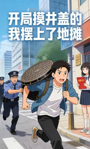 短剧《开局摸井盖的我摆上了地摊》海报