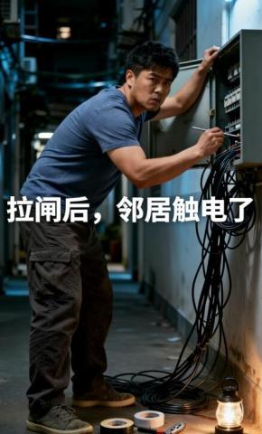 短剧《拉闸后，邻居触电了》海报