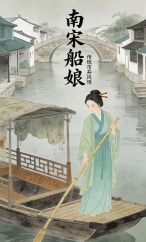 短剧《南宋船娘》海报