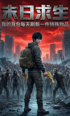 短剧《末日求生：我的背包每天刷新一件特殊物品》海报