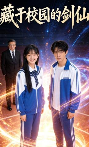 短剧《藏于校园的剑仙》海报