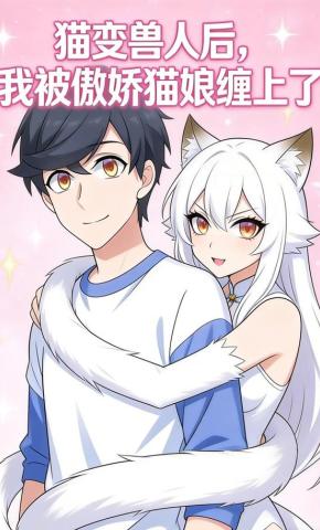 短剧《猫变兽人后，我被傲娇猫娘缠上了》海报